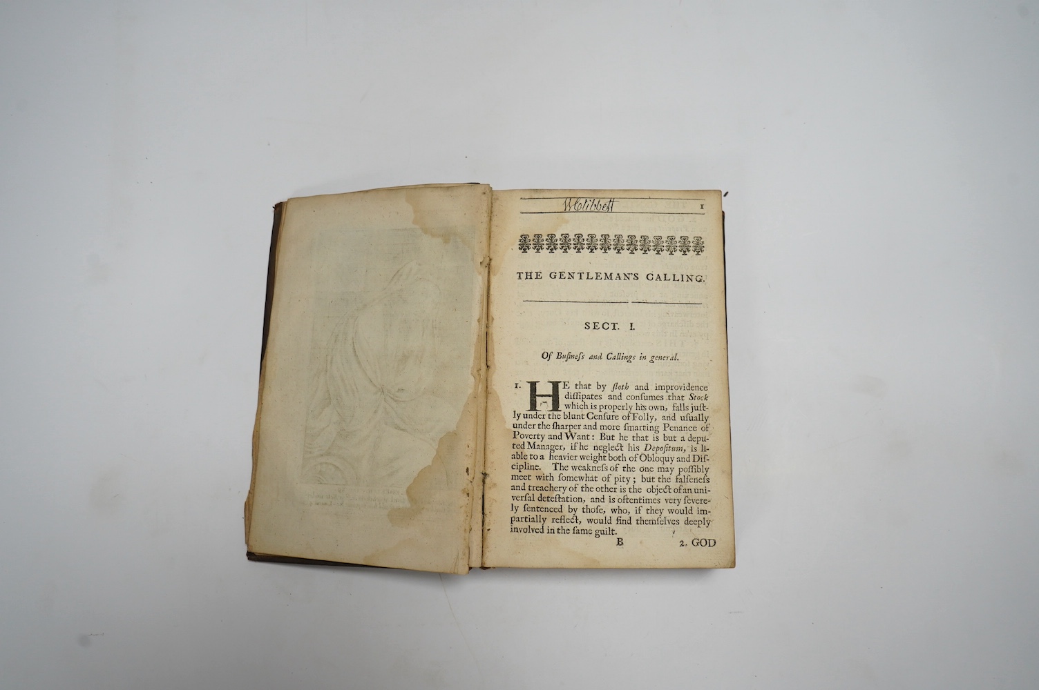 [Smollett, Tobias] - The Adventures of Ferdinand Count Fathom. By the Author of Roderick Random. 1st edition, 2 vols. contemp. calf (distressed). printed for T. Johnson ... 1753; [Allestree, Richard] The Gentleman's Call